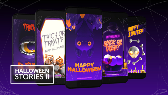 Halloween Instagram Stories II Titles template preview