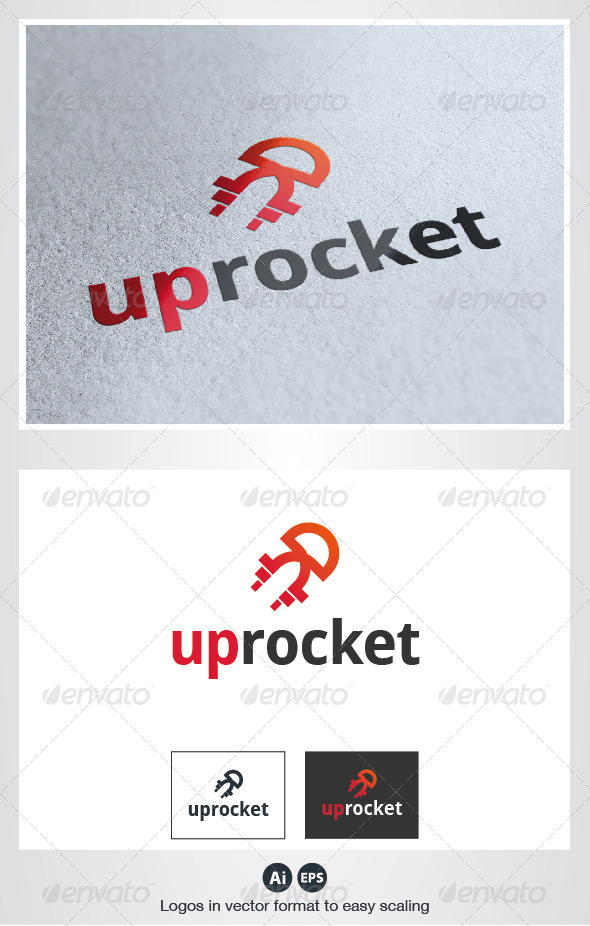 UP Rocket Logo - Vector Abstract