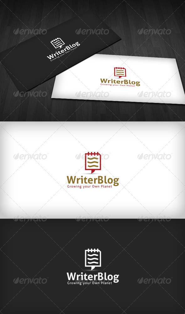 Writer Blog Logo - Symbols Logo Templates