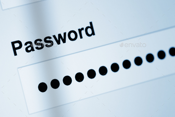 Password on screen - Stock Photo - Images