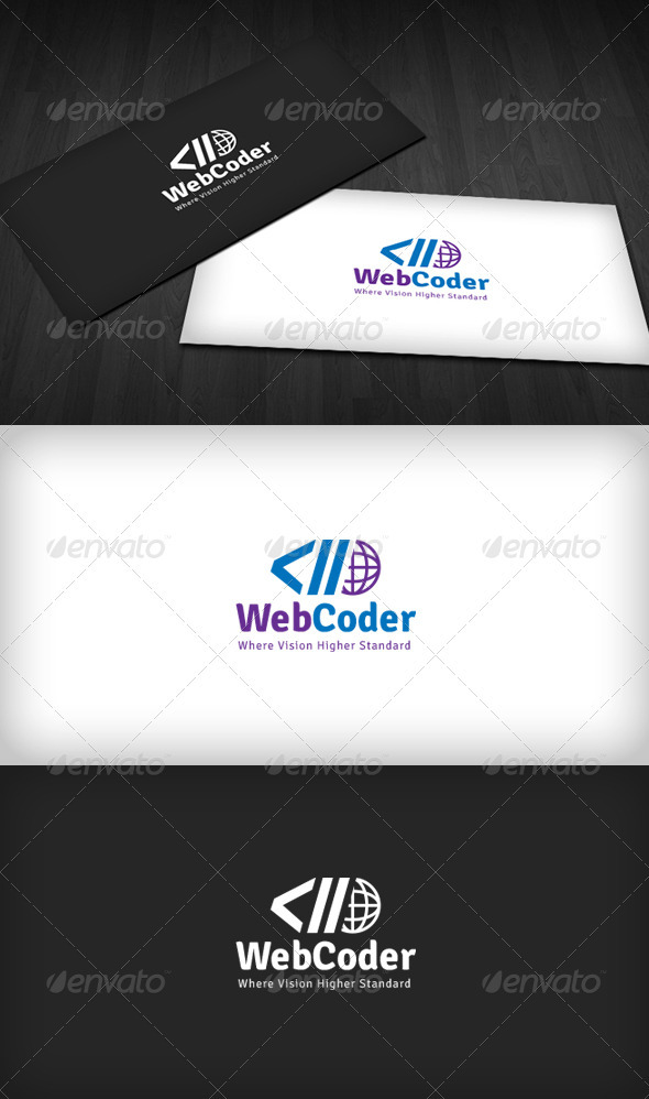 Web Coder Logo - Symbols Logo Templates