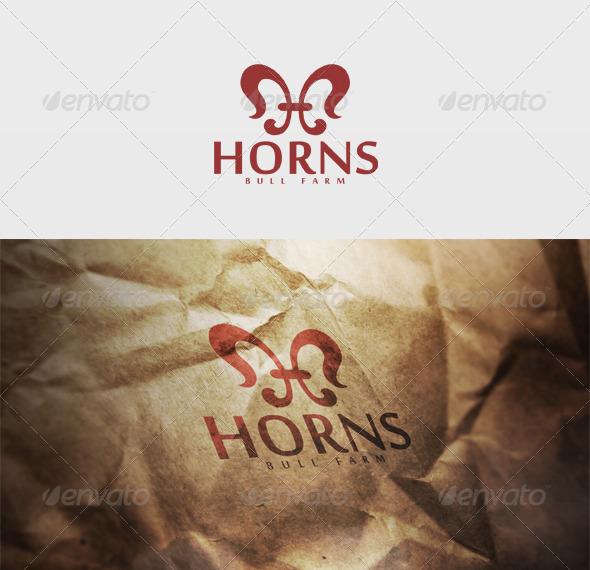 Horns Logo - Letters Logo Templates