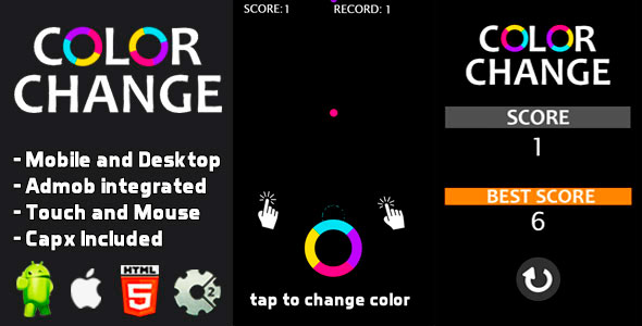 [DOWNLOAD]Color Change - Html5 and Mobile .capx