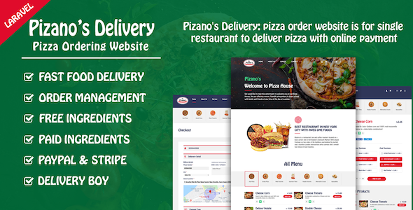 Pizano’s Delivery: Unlimited pizza order website