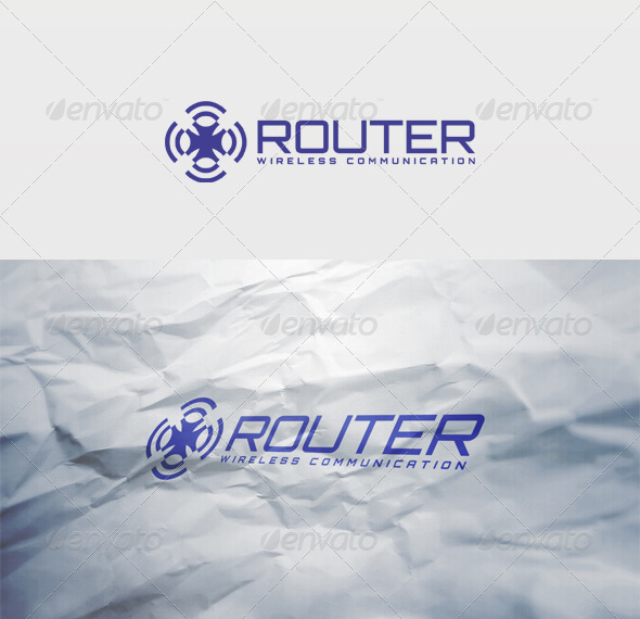 Router Logo - Vector Abstract