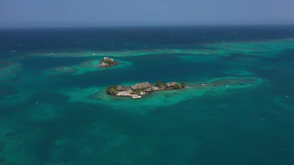 Beautiful Tropical Island Scenery Aerial View