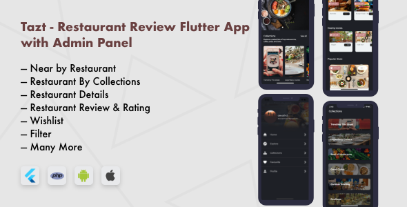 Restaurant Review Flutter App with Admin Panel