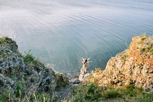 Travelers enjoying freedom - Stock Photo - Images