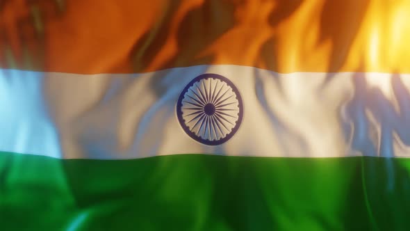 India Flag with Edge Bump