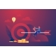 Business Corporate with Rider Arrow To Target