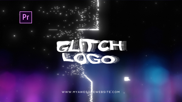 Glitch Bokeh Logo Intro