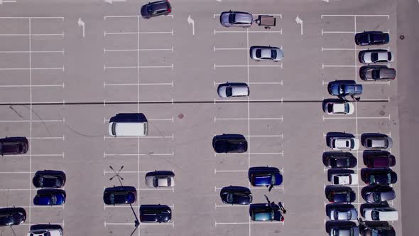 Top View Car Parking on Parking Place alt