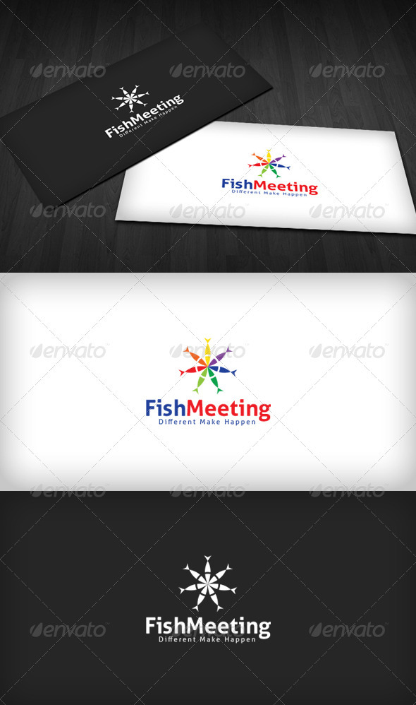 Fish Meeting Logo - Animals Logo Templates
