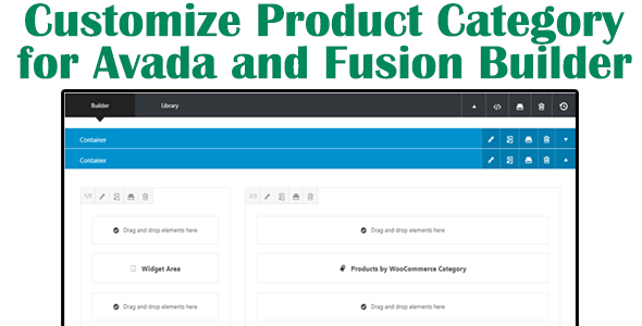 Customize Product Category for Avada and Fusion Builder