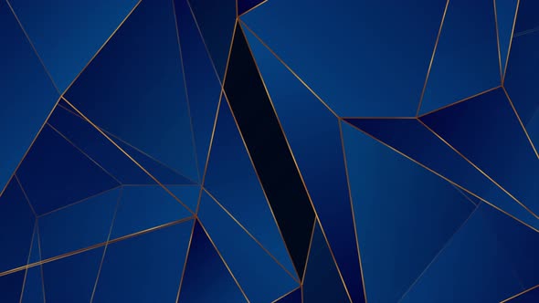 Blue And Bronze Geometric Low Poly Shapes
