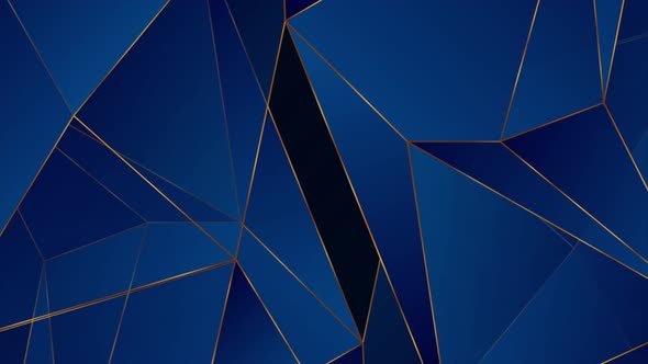 Blue And Bronze Geometric Low Poly Shapes alt