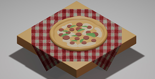 Low Poly Pizza - 3Docean 28794867