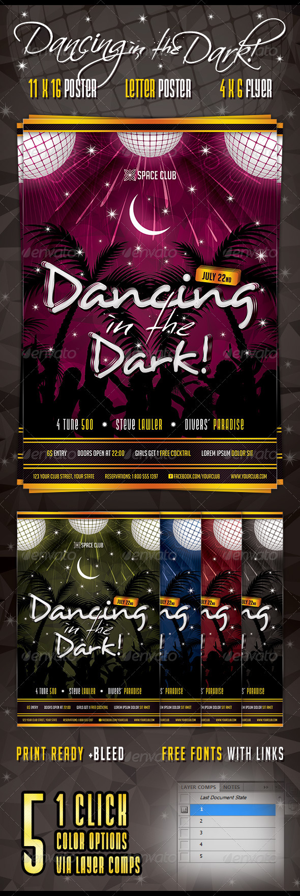Dancing in the Dark Poster & Flyer - Clubs & Parties Events
