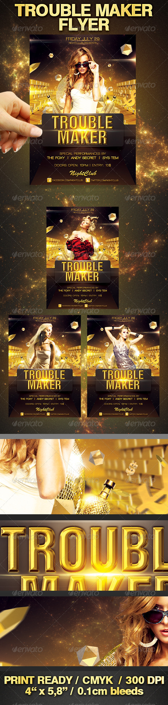 Trouble Maker Flyer - Clubs & Parties Events