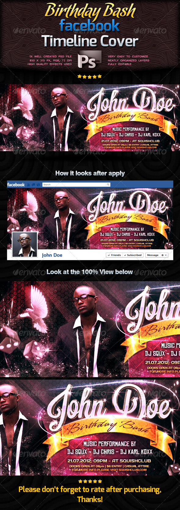Birthday Bash Facebook Timeline Cover - Facebook Timeline Covers Social Media