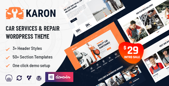 Karon – Car Repair and Service WordPress Theme