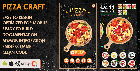 Pizza Craft - Unity Game - Android - Endless Cooking & Crafting