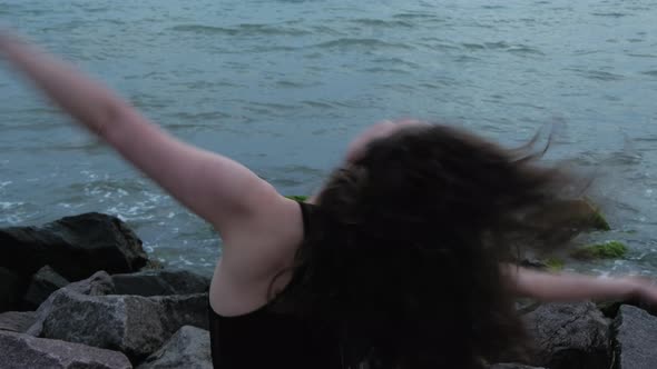 Ocean Shaman Ritual Dance Woman Spell Beach Shore alt