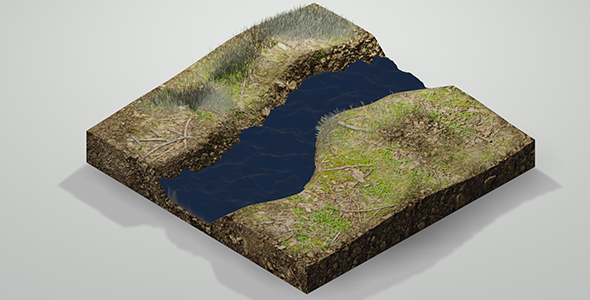 Low Poly Moat - 3Docean 28810475