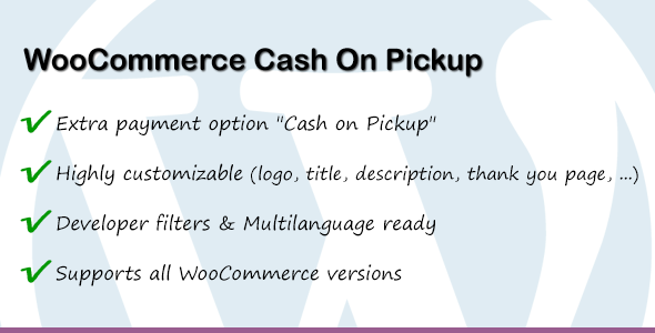 WooCommerce Cash On - CodeCanyon 20087285