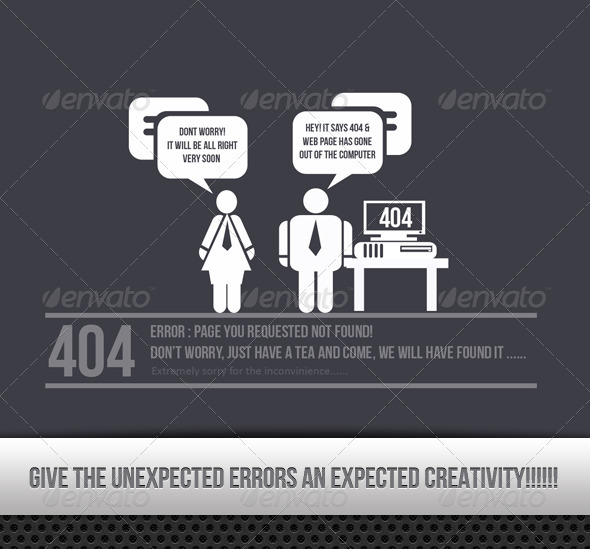 404 Creative Error Found !!!! - 404 Pages Web Elements