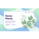 Green Plants. Template of Web Banner. Vector