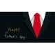 Father Day Dark Background with Red Tie