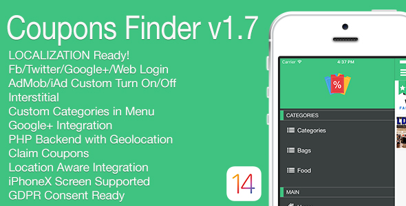 Coupons Finder Full - CodeCanyon 18375276