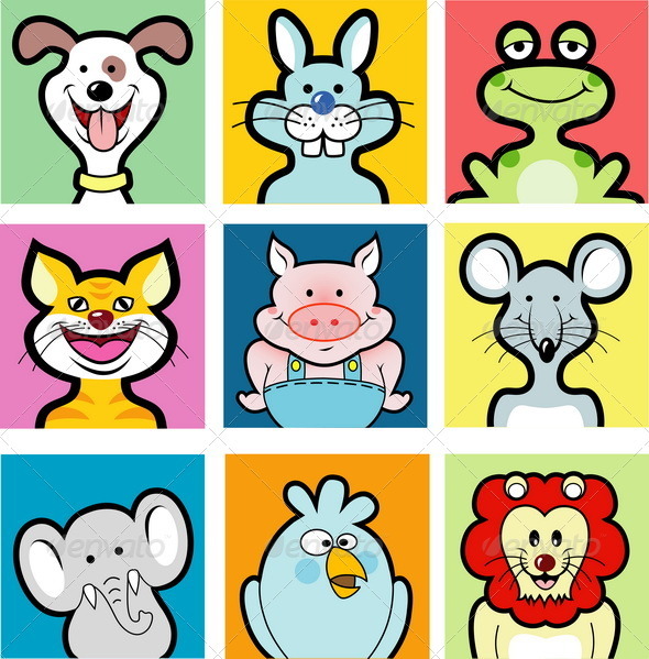 9 animal avatars