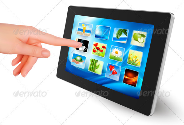Hand holding touch pad pc - Computers Technology