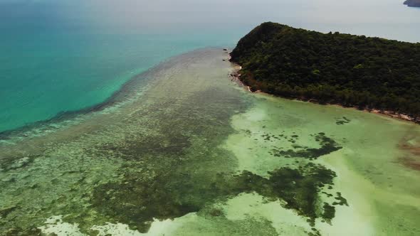 View of Amazing Coral Reefs. Picturesque Drone View of Tranquil Blue Sea and Beautiful Coral Reefs alt
