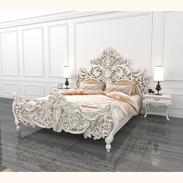 Classic Carved Bed - 3Docean 28839887