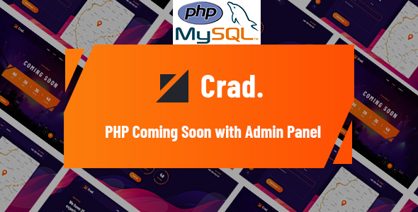 Crad – PHP Coming Soon with Admin Panel