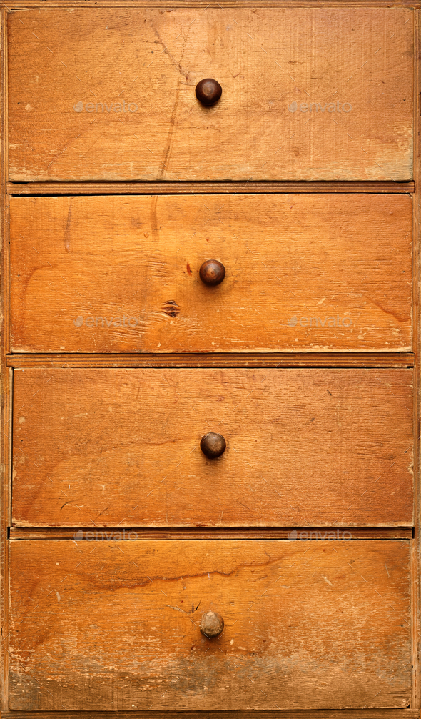 Wooden cabinet with drawers Stock Photo by sergeyskleznev