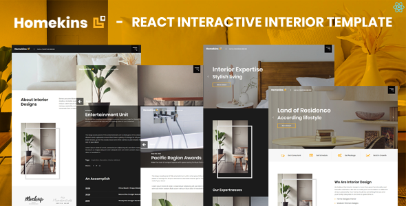 Awesome Homekins - React Interactive Interior Template