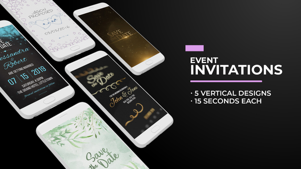 Social Media Event Invitations Titles template preview