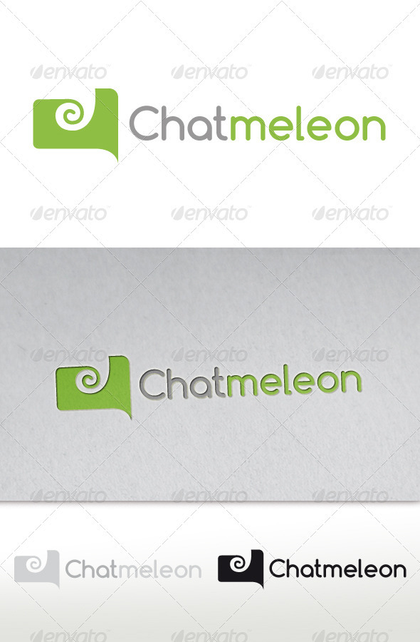 Chameleon Chat Logo (Chatmeleon) - Animals Logo Templates