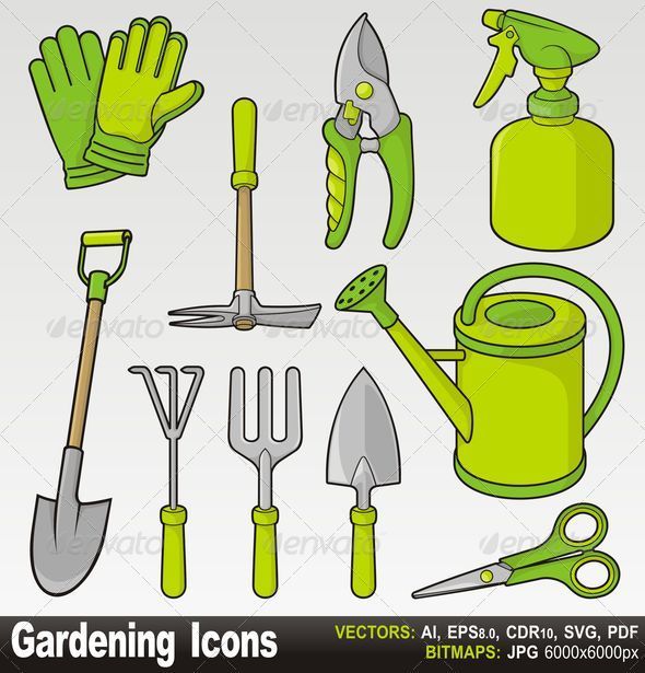 Gardening icons - Objects Vectors