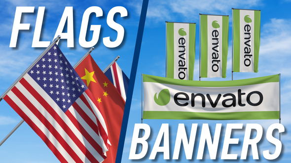 Flags And Banners - VideoHive 28858378