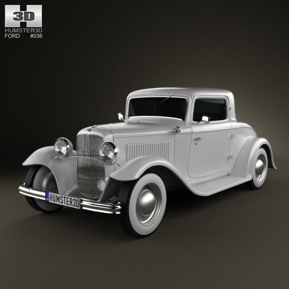 Ford Model B De Luxe Coupe V8 1932 - 3DOcean Item for Sale