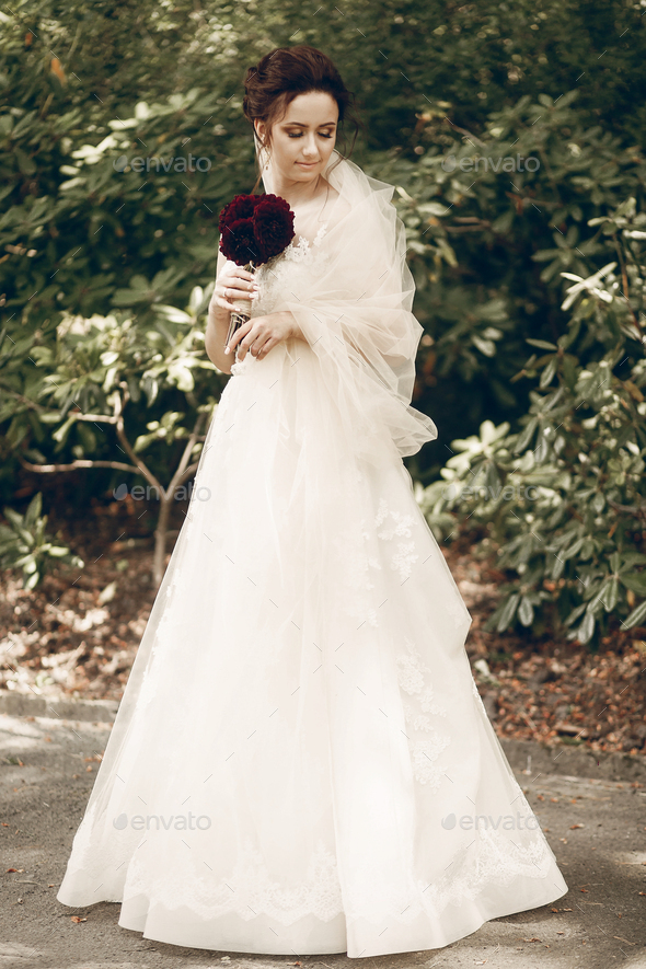 antique white wedding dress