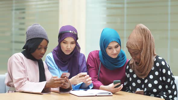 Muslim Business People Success Concept, Co-working Teamwork Concept.