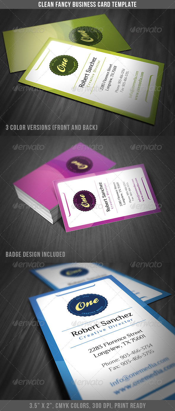 Clean and Fancy Business Card Template - Creative Business Cards
