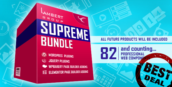 Supreme Bundle - WordPress - WP Bakery - Elementor - jQuery Plugins
