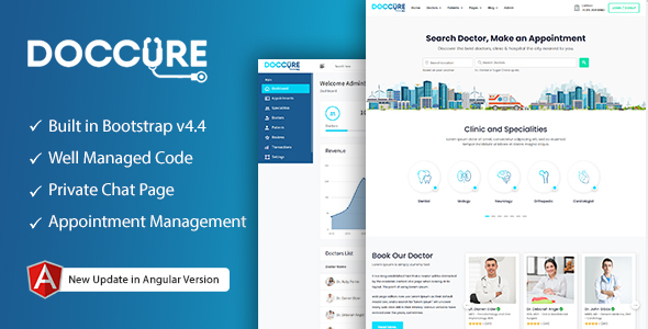 Doccure – Doctor Appointment Booking System Bootstrap Angular Template (Angular)